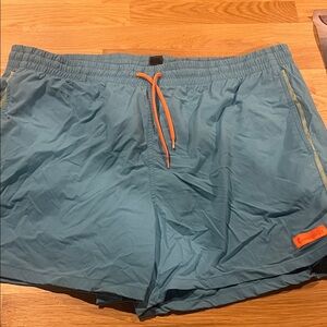 Cotopaxi Blue Athletic Shorts with Orange Accents